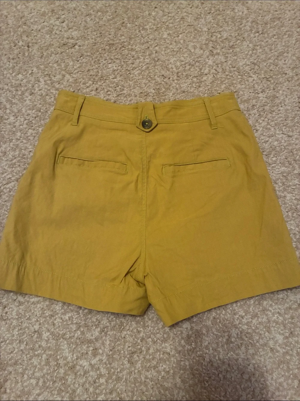 Anthropologie Maeve Elena High-Rise Yellow Shorts Sz 0